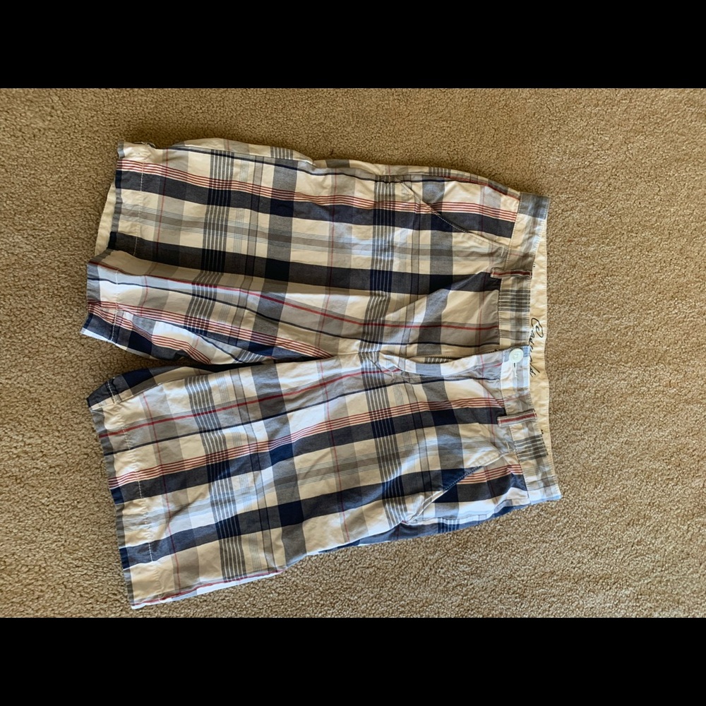 Plaid shorts in men’s brand casuals